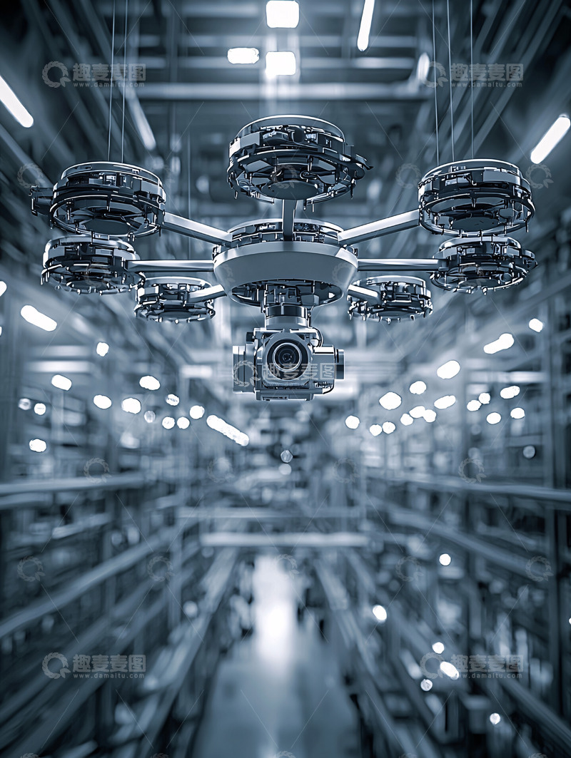 高清大图下载【趣麦麦图】工业环境中的无人机