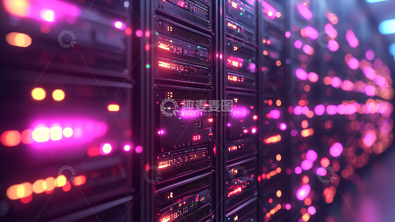 高清大图下载【趣麦麦图】服务器机房数据中心夜景