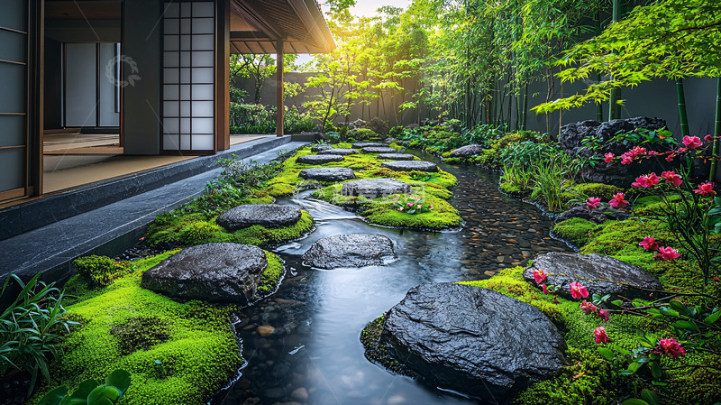 高清大图下载【趣麦麦图】日式庭院