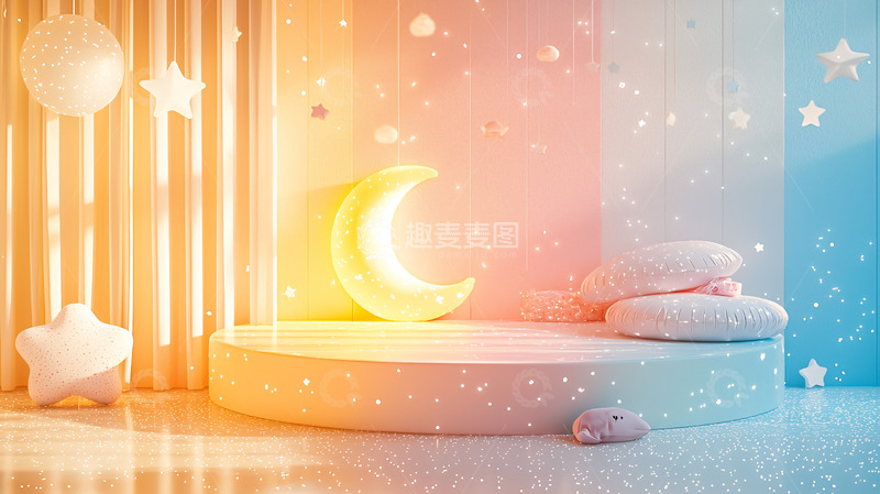 高清大图下载【趣麦麦图】梦幻婴儿背景