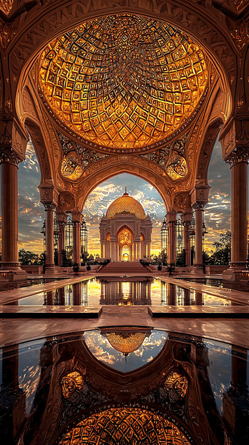 金色穹顶建筑内景