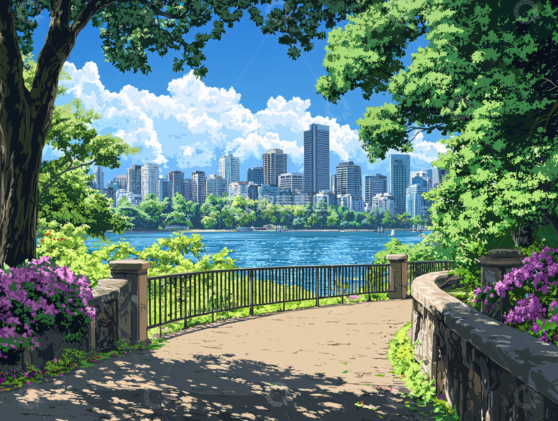 高清大图下载【趣麦麦图】公园城市风景