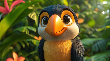 可爱卡通金刚鹦鹉