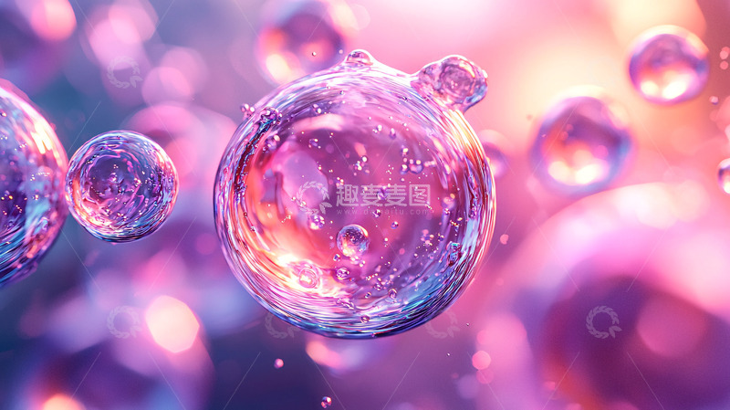 高清大图下载【趣麦麦图】梦幻水滴光晕背景