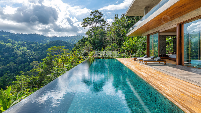 高清大图下载【趣麦麦图】山景无边泳池别墅