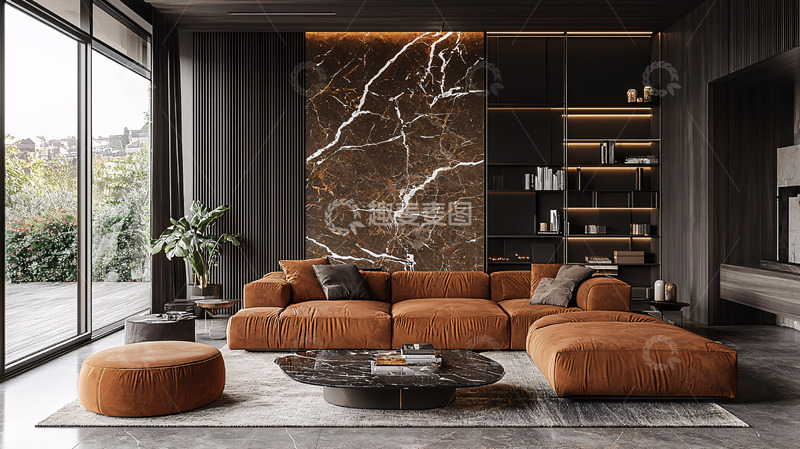 高清大图下载【趣麦麦图】现代极简客厅设计