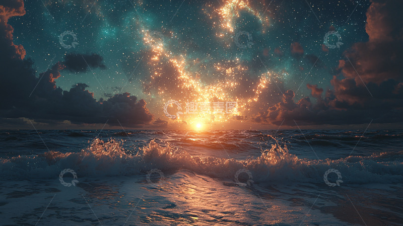 高清大图下载【趣麦麦图】海边日落