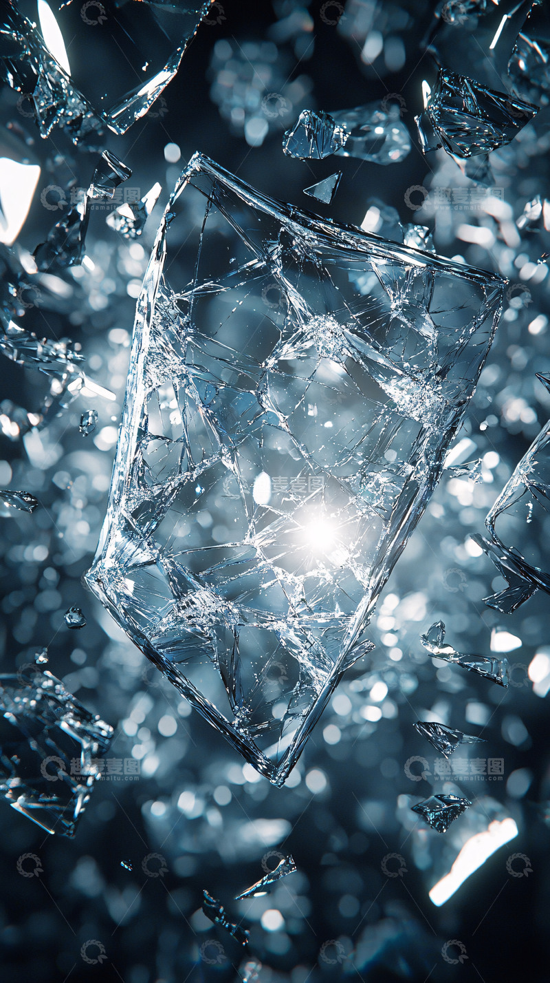 高清大图下载【趣麦麦图】碎裂的玻璃