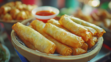香脆金黄春卷