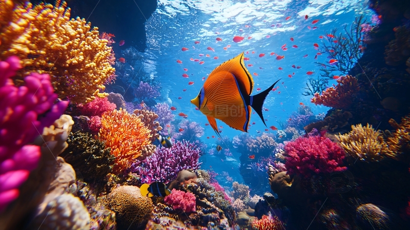 高清大图下载【趣麦麦图】珊瑚礁鱼类