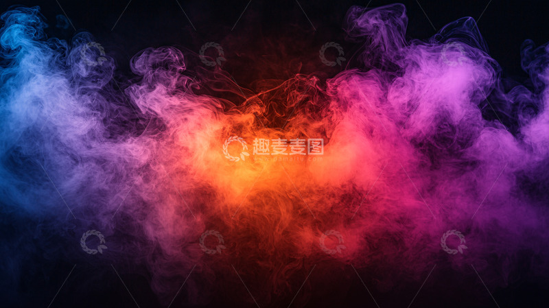 高清大图下载【趣麦麦图】彩色烟雾背景