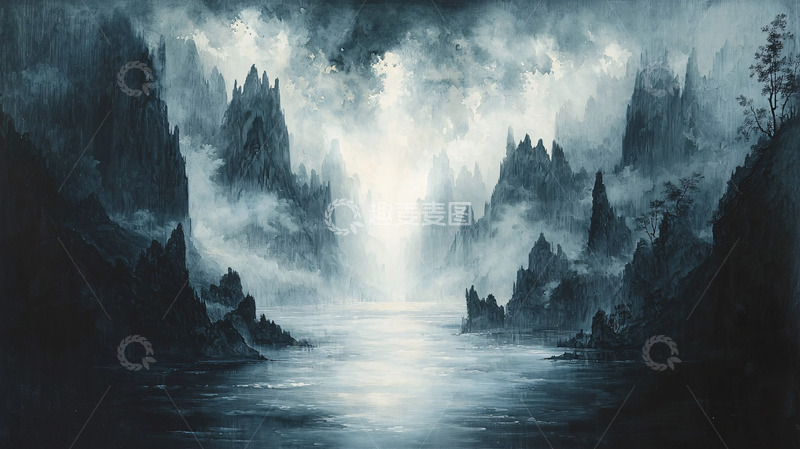 高清大图下载【趣麦麦图】水墨画