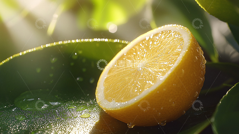 高清大图下载【趣麦麦图】阳光下半颗柠檬