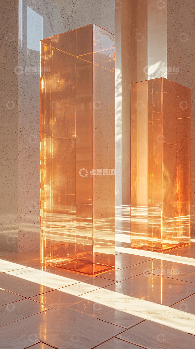 高清大图下载【趣麦麦图】橙色亚克力方块