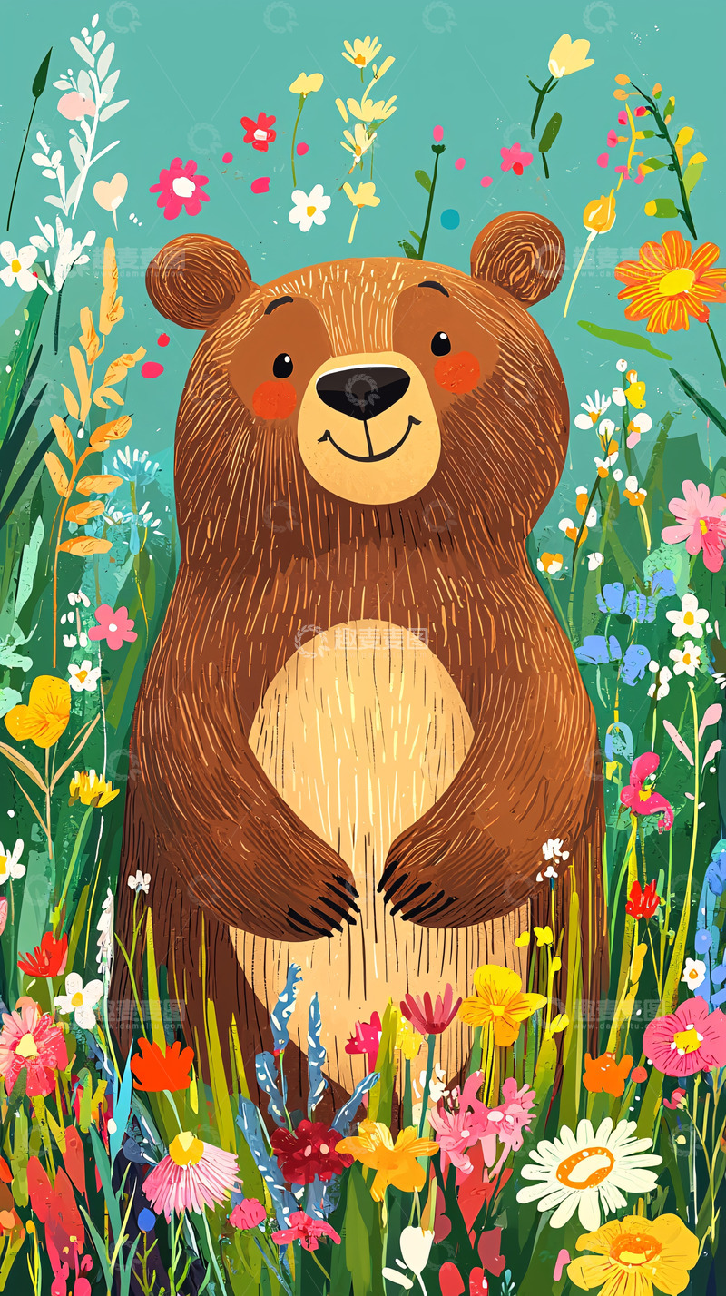 高清大图下载【趣麦麦图】卡通小熊