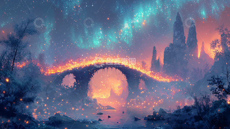 高清大图下载【趣麦麦图】梦幻桥梁