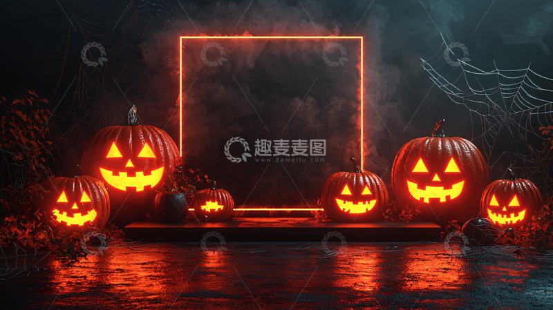 高清大图下载【趣麦麦图】万圣节南瓜灯场景