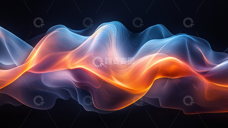 高清大图下载【趣麦麦图】抽象波浪线条