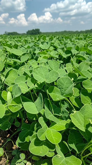 茂密的绿叶田野