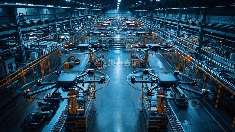 高清大图下载【趣麦麦图】工业自动化生产线
