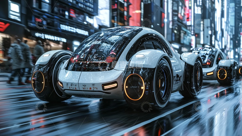 高清大图下载【趣麦麦图】未来都市概念车