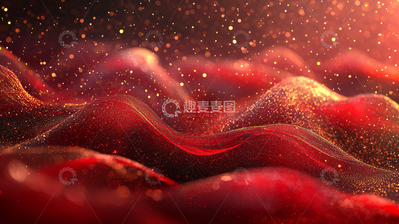 高清大图下载【趣麦麦图】红色波浪