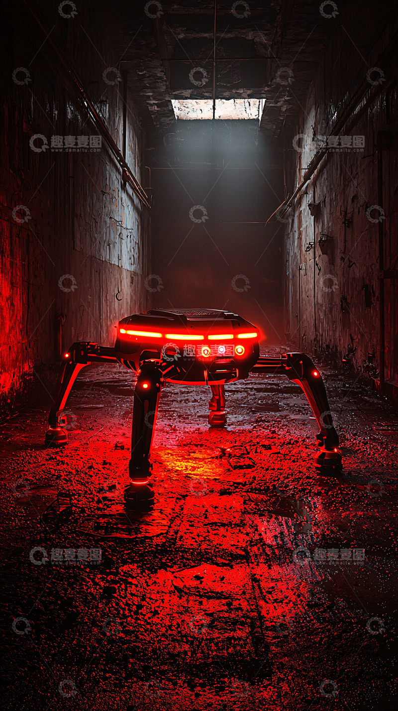 高清大图下载【趣麦麦图】红光机器人
