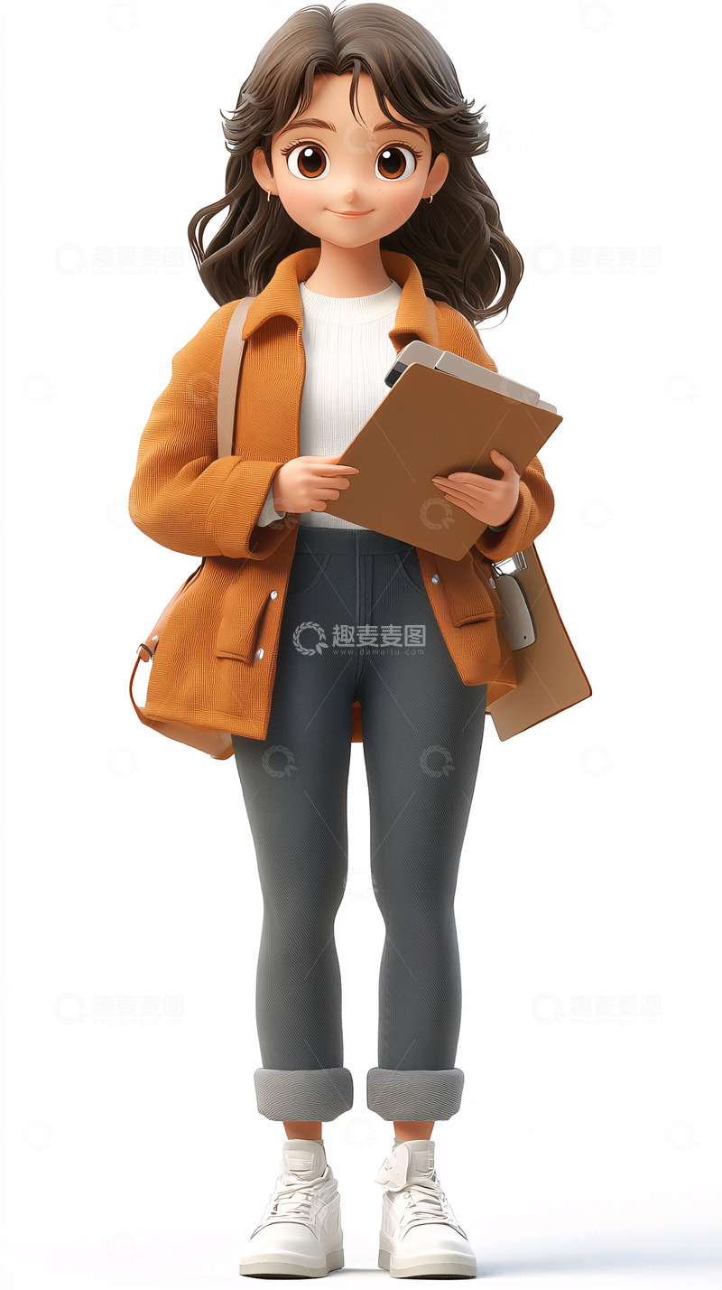 高清大图下载【趣麦麦图】卡通女生