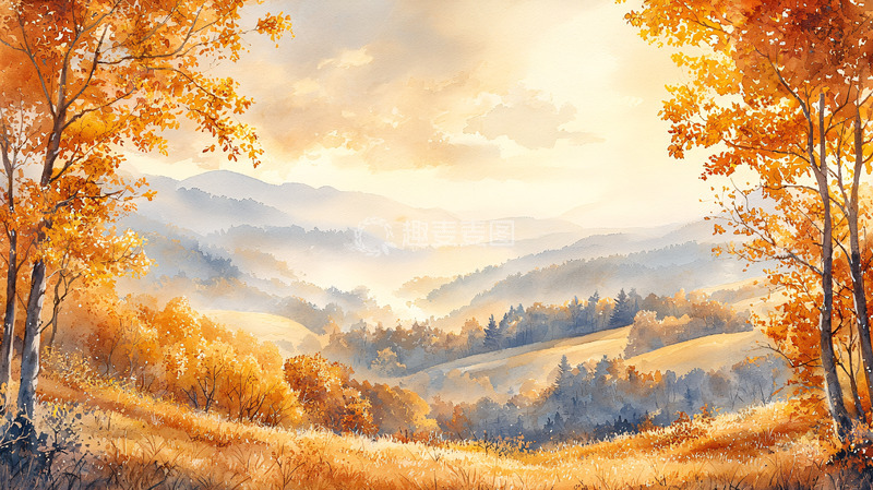 高清大图下载【趣麦麦图】秋日山峦景色