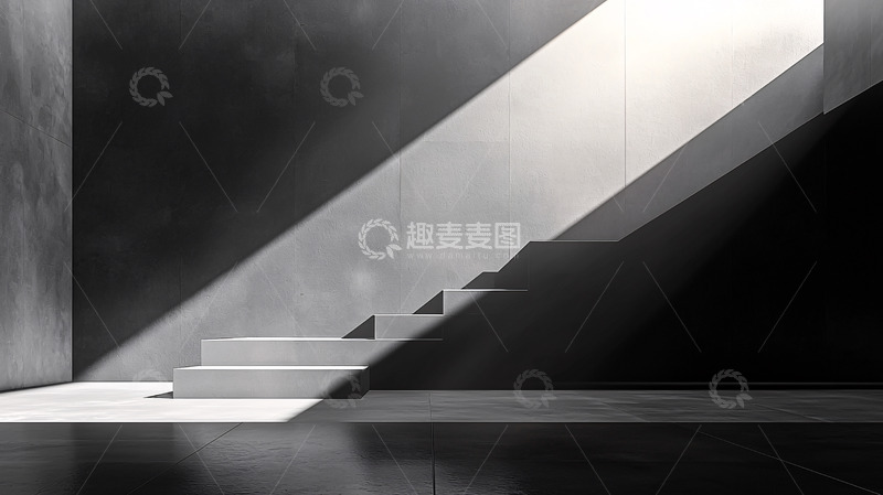 高清大图下载【趣麦麦图】光影楼梯