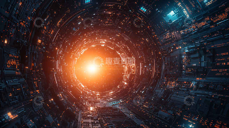 高清大图下载【趣麦麦图】宇宙飞船内部光效