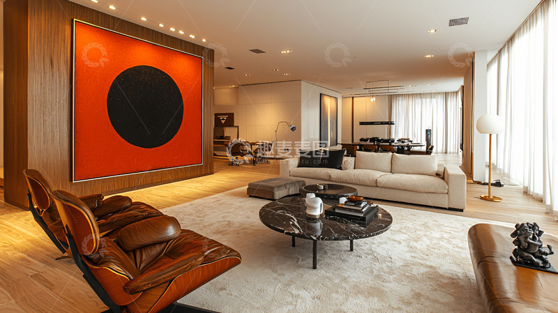 高清大图下载【趣麦麦图】现代简约客厅