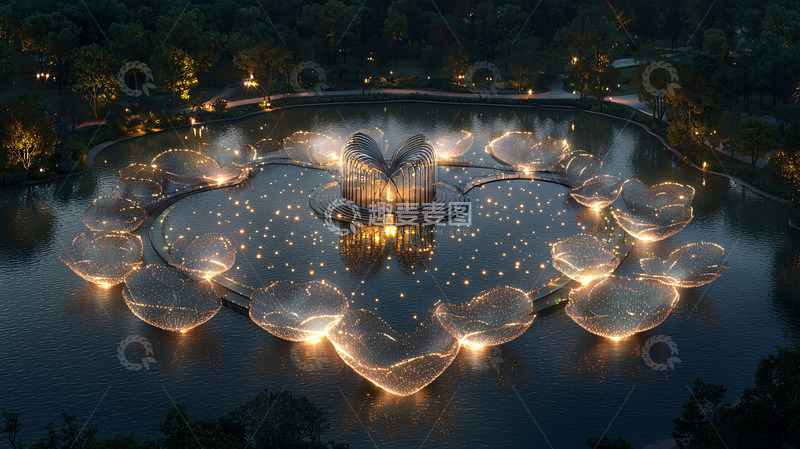 高清大图下载【趣麦麦图】夜景灯光秀