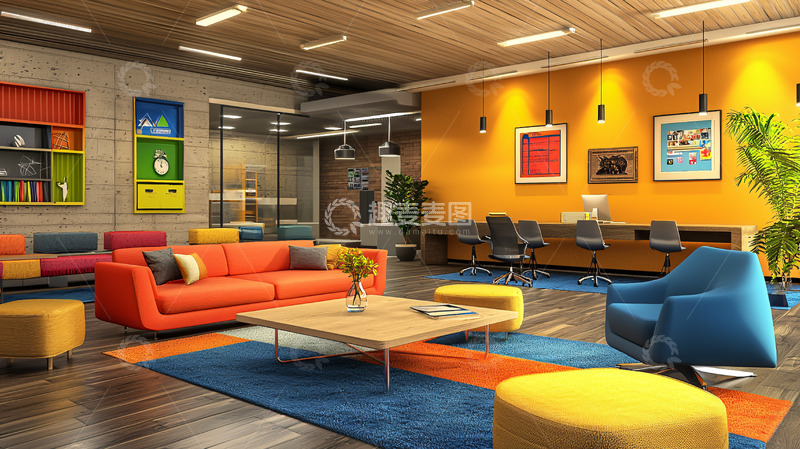高清大图下载【趣麦麦图】现代时尚休闲办公空间