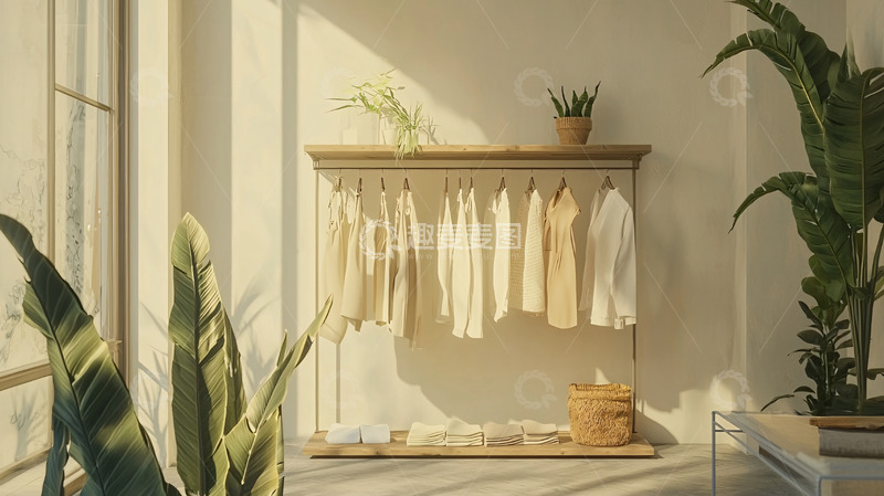 高清大图下载【趣麦麦图】极简风衣物陈列展示