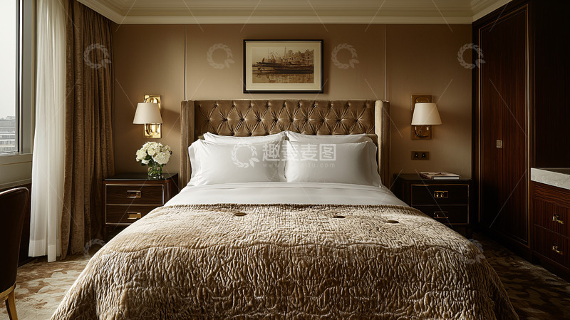 高清大图下载【趣麦麦图】高级酒店套房卧室