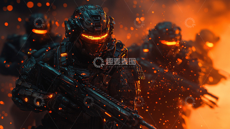 高清大图下载【趣麦麦图】未来战士