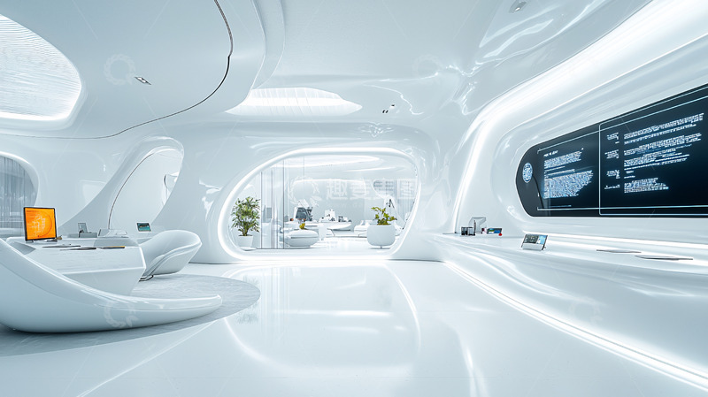 高清大图下载【趣麦麦图】未来科技感室内设计
