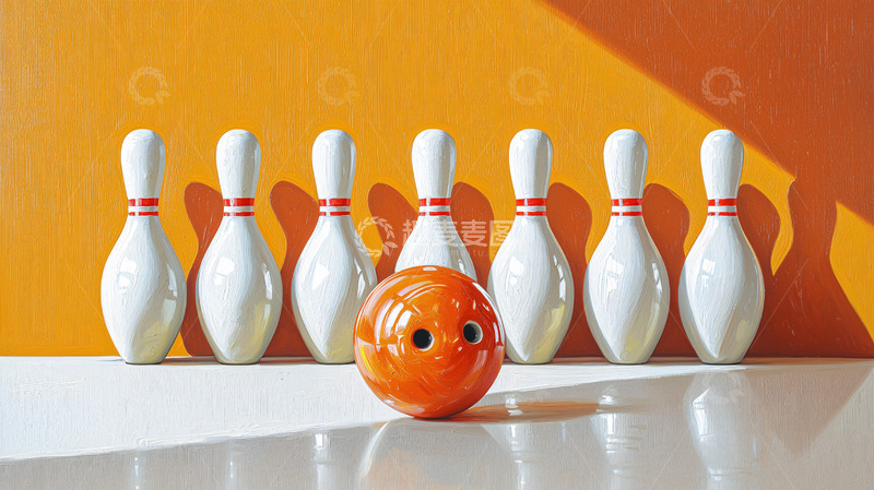 高清大图下载【趣麦麦图】保龄球瓶排列整齐