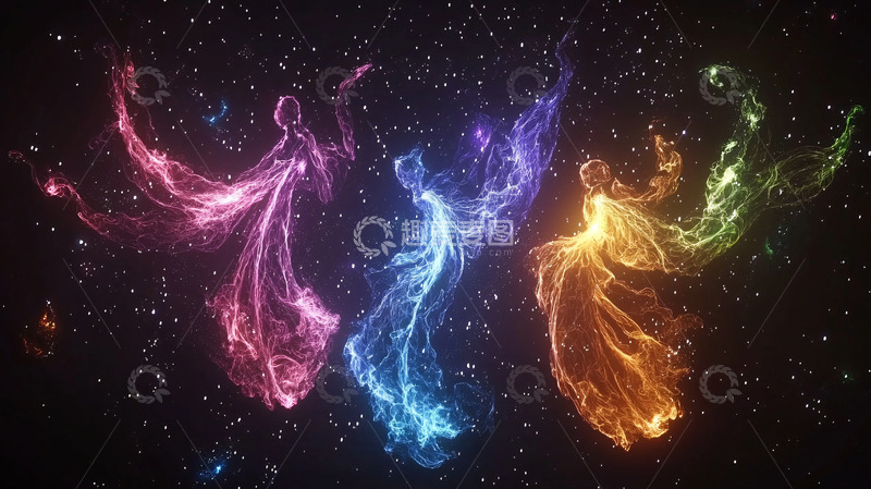 高清大图下载【趣麦麦图】彩色光之精灵