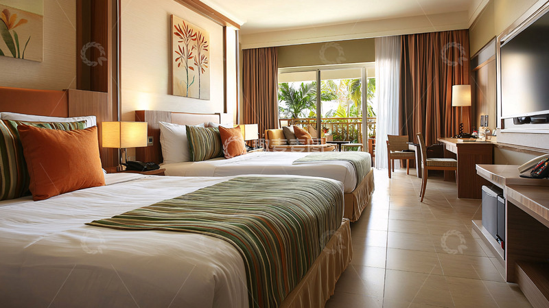 高清大图下载【趣麦麦图】酒店双床房