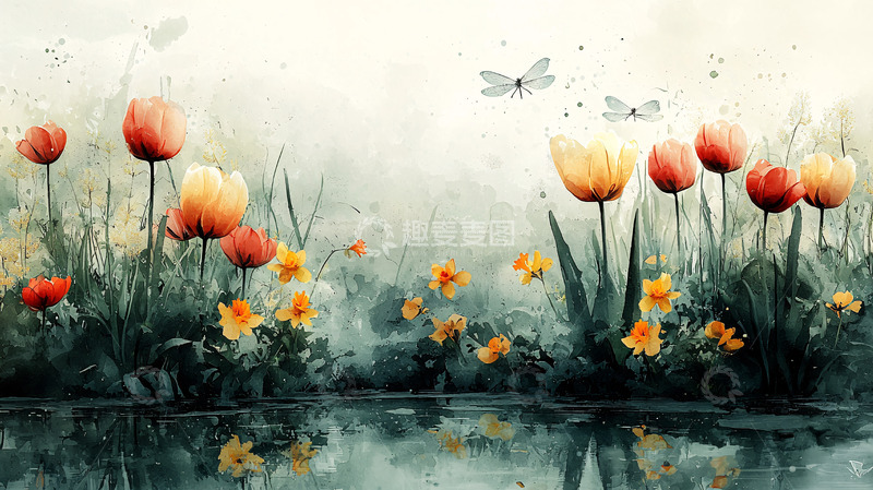 高清大图下载【趣麦麦图】水彩画