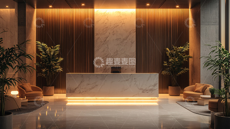 高清大图下载【趣麦麦图】现代酒店大堂设计