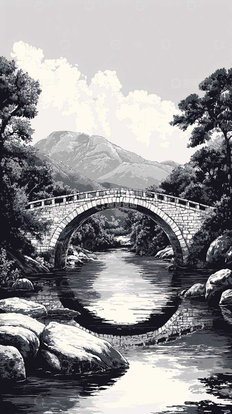 高清大图下载【趣麦麦图】黑白