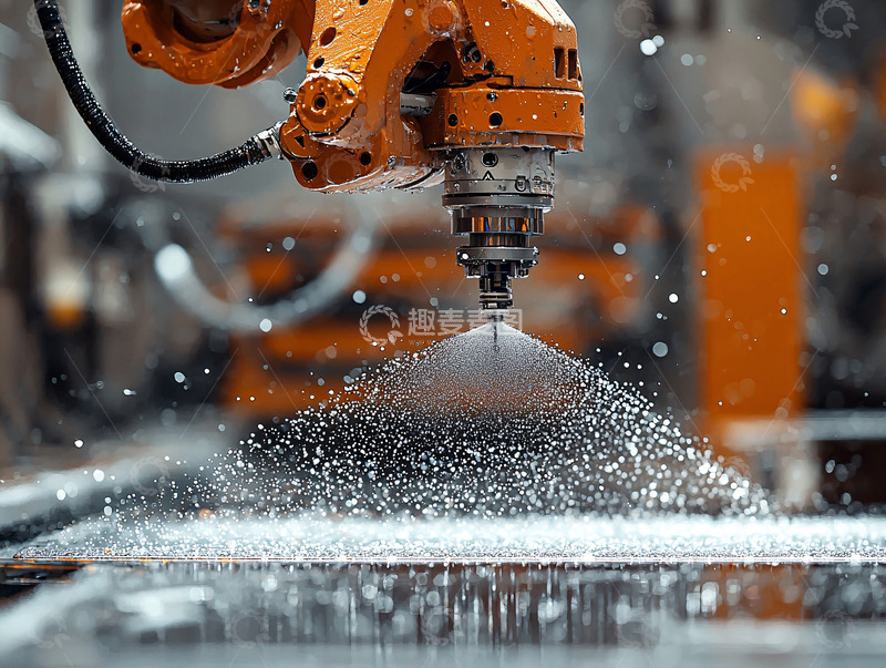 高清大图下载【趣麦麦图】工业机器人喷涂液体