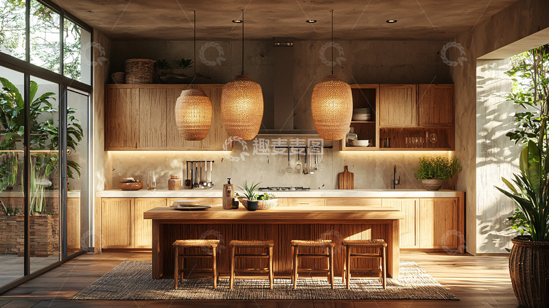 高清大图下载【趣麦麦图】温馨现代厨房