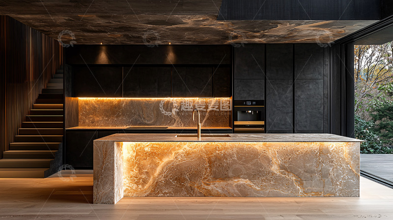 高清大图下载【趣麦麦图】现代极简风格厨房