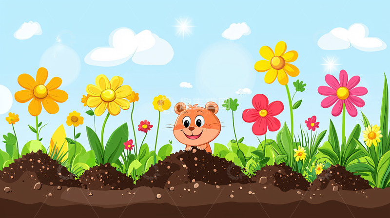 高清大图下载【趣麦麦图】卡通小松鼠