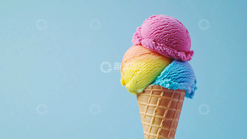 高清大图下载【趣麦麦图】彩色冰淇淋蛋筒