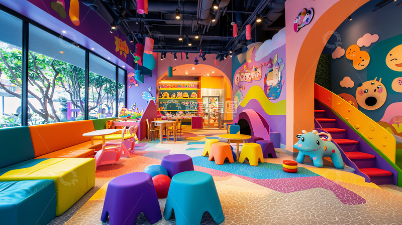 高清大图下载【趣麦麦图】彩色儿童乐园